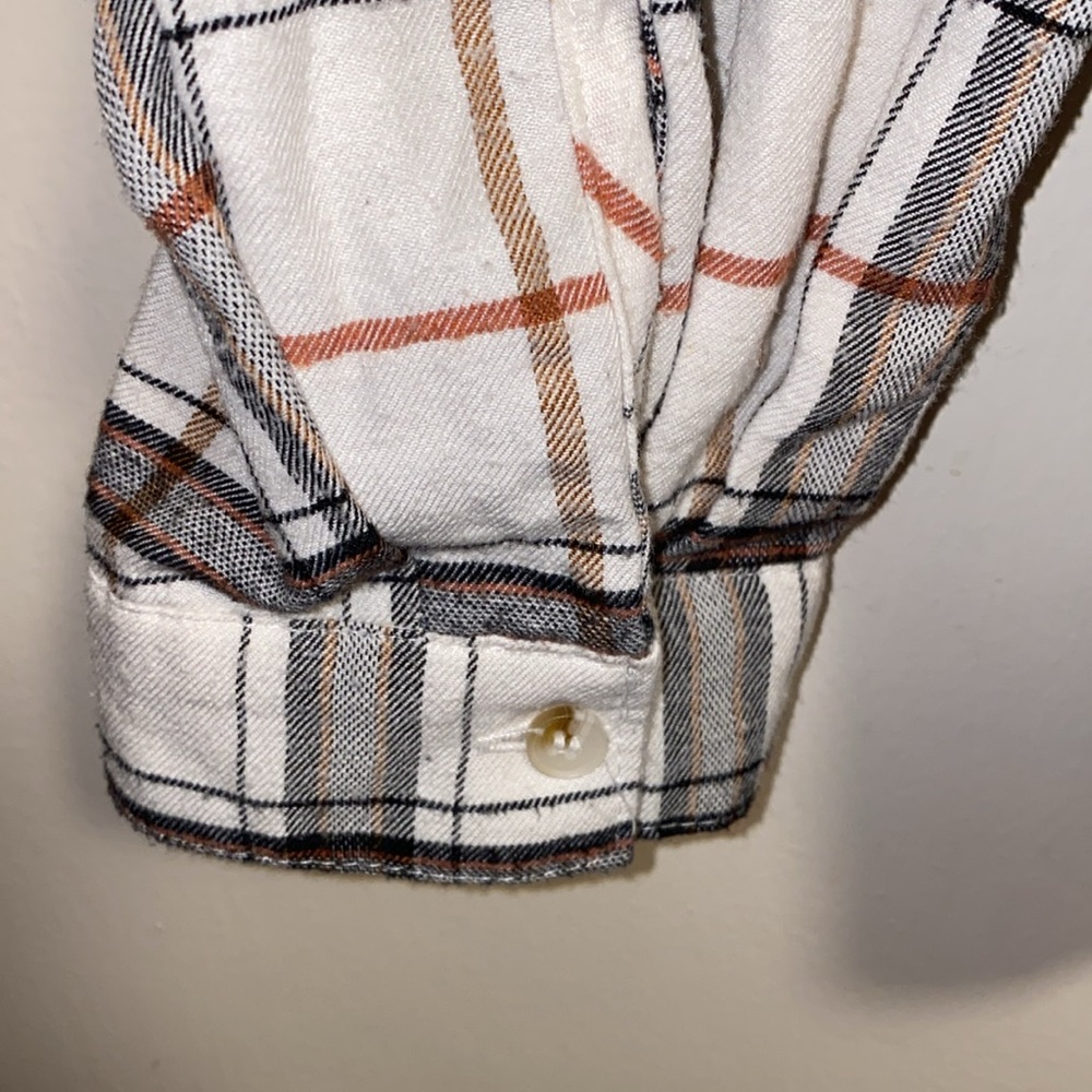 SHEIN XL Essence Plaid Drop Shoulder Button Up Pocket Front Shirt - Picture 9 of 13